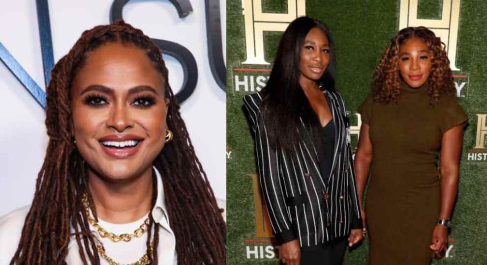 Ava Duvernay with Serena and Venus Williams (Photo by Paul Morigi/Getty Images for History and Photo by Robin L Marshall/Getty Images for OWN)