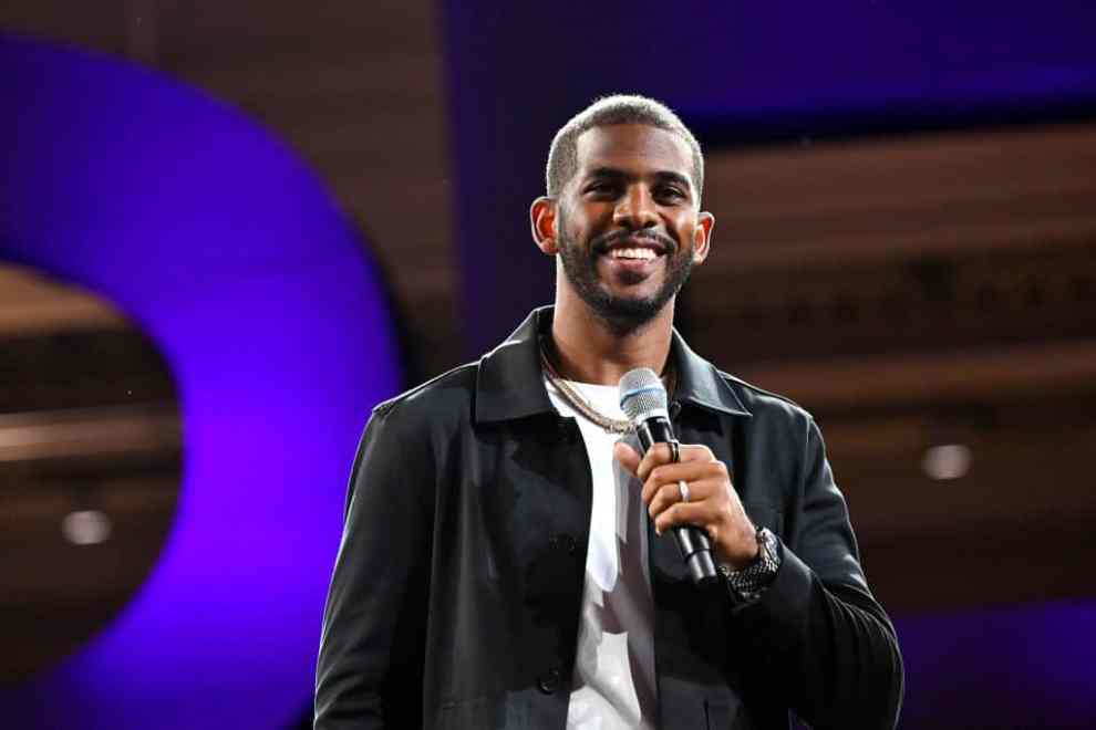 NEW ORLEANS, LOUISIANA - JULY 01: Chris Paul speaks onstage during the 2022 Essence Festival of Culture at the Ernest N. Morial Convention Center on July 1, 2022 in New Orleans, Louisiana.