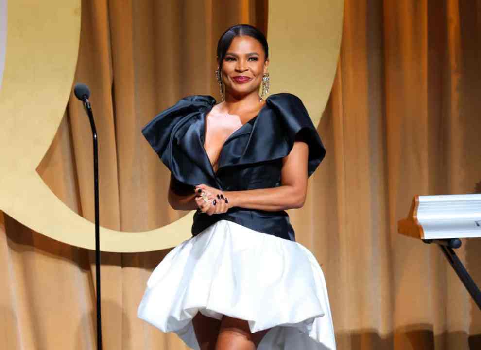 Nia Long speaks onstage during EBONY Power 100 at Milk Studios Los Angeles on October 29, 2022 in Los Angeles, California. (Photo by Leon Bennett/Getty Images for EBONY MEDIA GROUP)