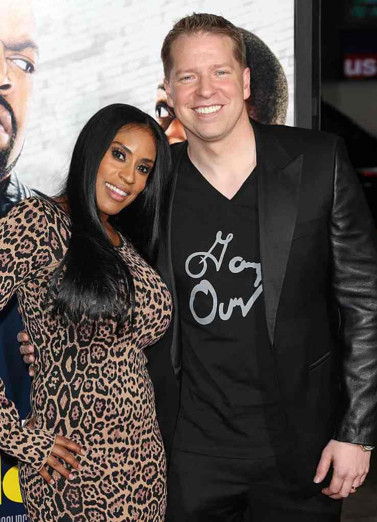 HOLLYWOOD, CA - JANUARY 13: Comedian Gary Owen (R) and his wife, Kenya Duke, attend the premiere of Universal Pictures' 'Ride Along' at TCL Chinese Theatre on January 13, 2014 in Hollywood, California.