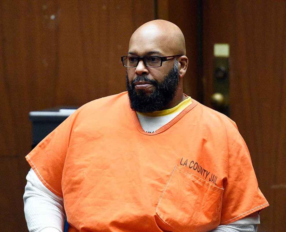 LOS ANGELES, CA - MARCH 09: Marion "Suge" Knight appears for a hearing at the Clara Shortridge Foltz Criminal Justice Center March 9, 2015 in Los Angeles, California. The hearing was scheduled to determine if the two criminal cases against Knight, one for murder and attempted murder when Knight allegedly ran over two men in a Compton parking lot after an argument and another case involving an alleged robbery and criminal threats to a photographer in Beverly Hills, should be moved to the downtown Los Angeles courthouse.