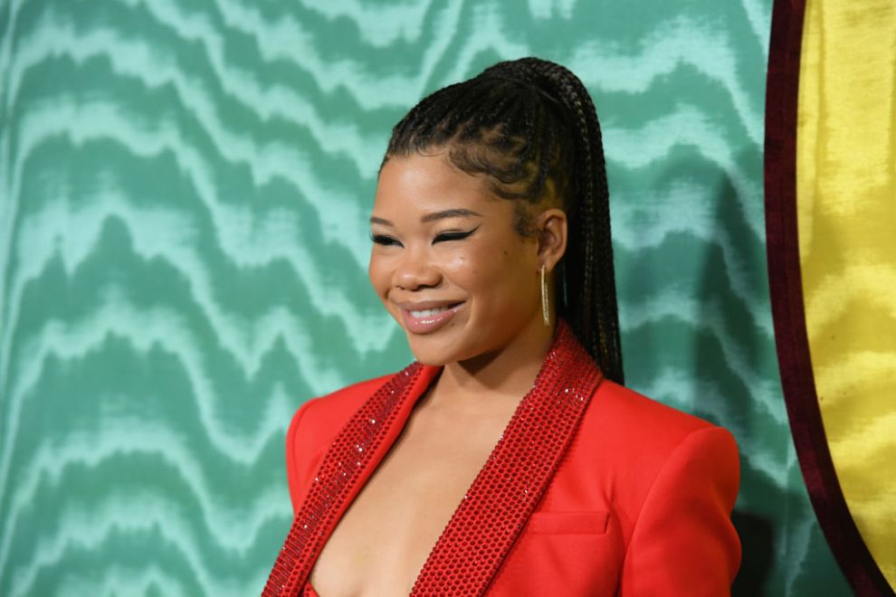 LOS ANGELES, CALIFORNIA - FEBRUARY 01: Storm Reid attends the 2024 Warner Music Group Pre-GRAMMY Party at Citizen News Hollywood on February 01, 2024 in Los Angeles, California.