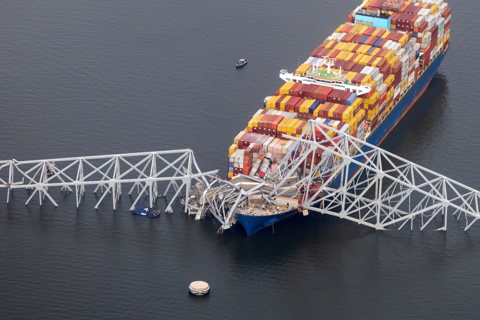 Baltimore's Francis Scott Key Bridge Collapses After Being Struck By Cargo Ship