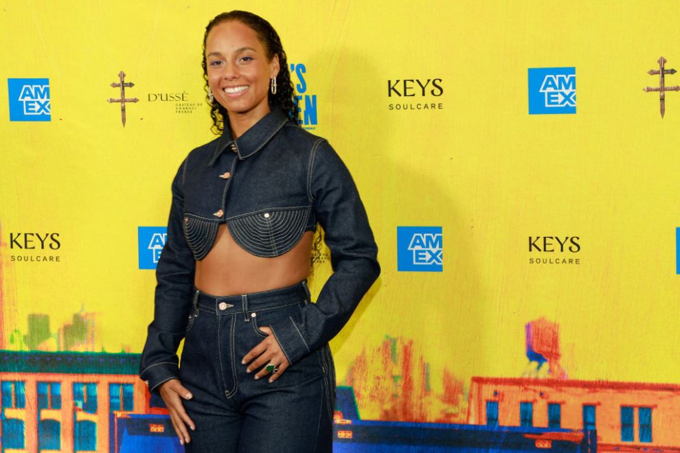 NEW YORK, NEW YORK - APRIL 20: Alicia Keys attends "Hell's Kitchen" Broadway opening night at Shubert Theatre on April 20, 2024 in New York City.