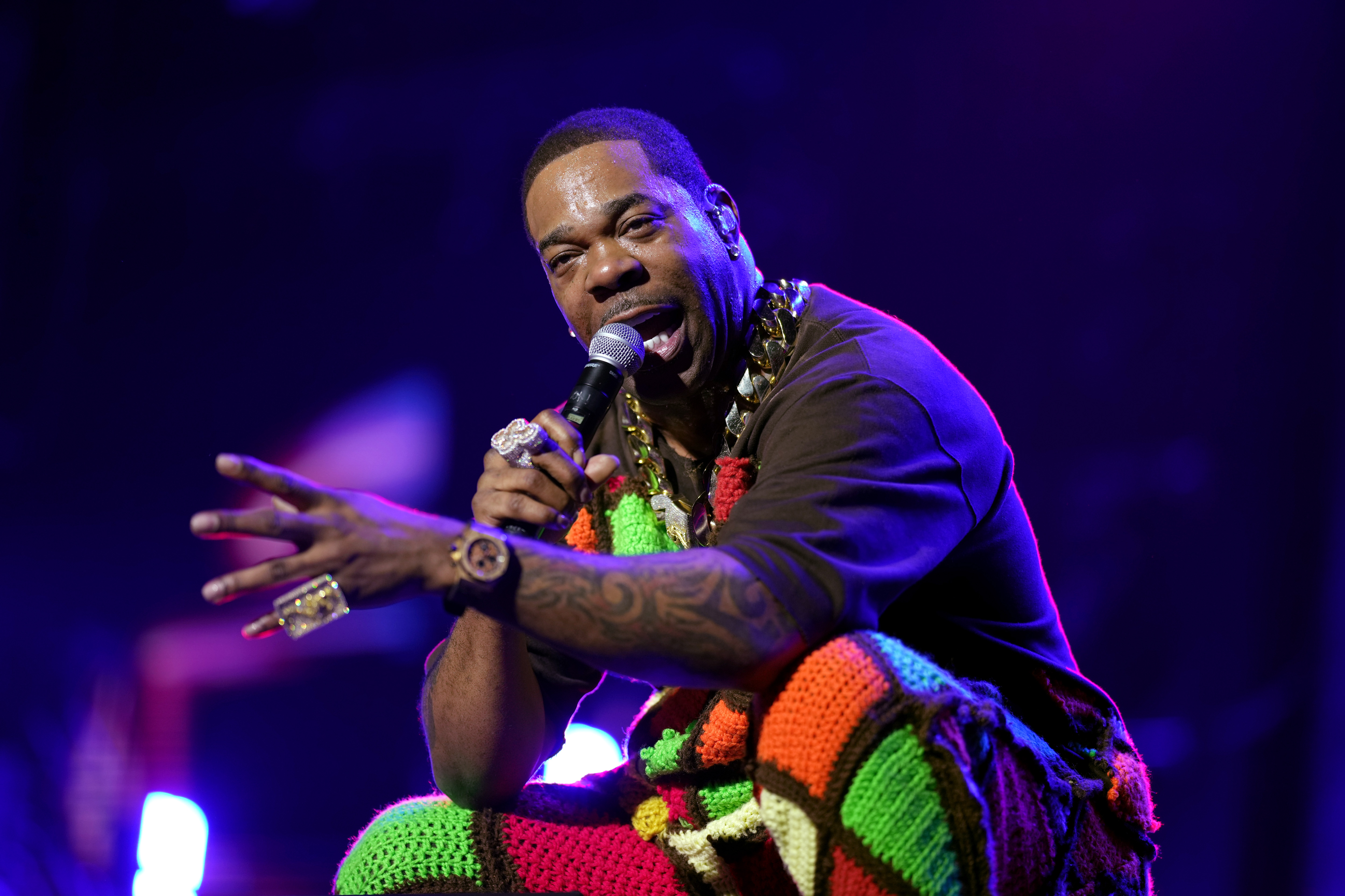 Busta Rhymes Curses Out Essence Fest Crowd For Sitting Down, Using(01)