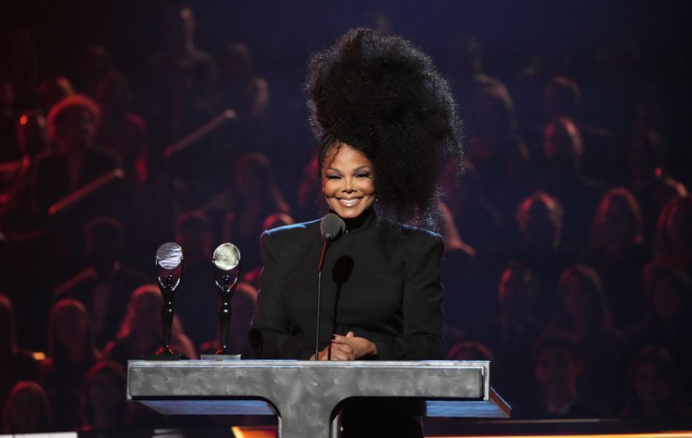 LOS ANGELES, CALIFORNIA - NOVEMBER 05: Janet Jackson speaks onstage during the 37th Annual Rock & Roll Hall of Fame Induction Ceremony at Microsoft Theater on November 05, 2022 in Los Angeles, California.