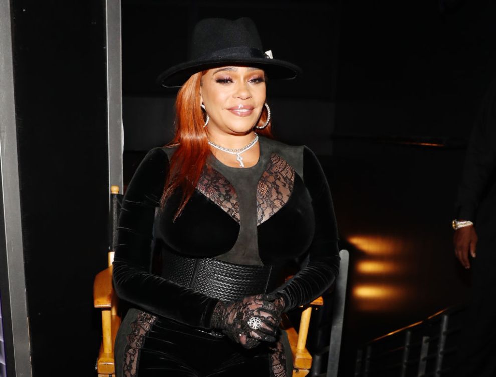 LOS ANGELES, CALIFORNIA - JUNE 26: Faith Evans attends the 2022 BET Awards at Microsoft Theater on June 26, 2022 in Los Angeles, California.