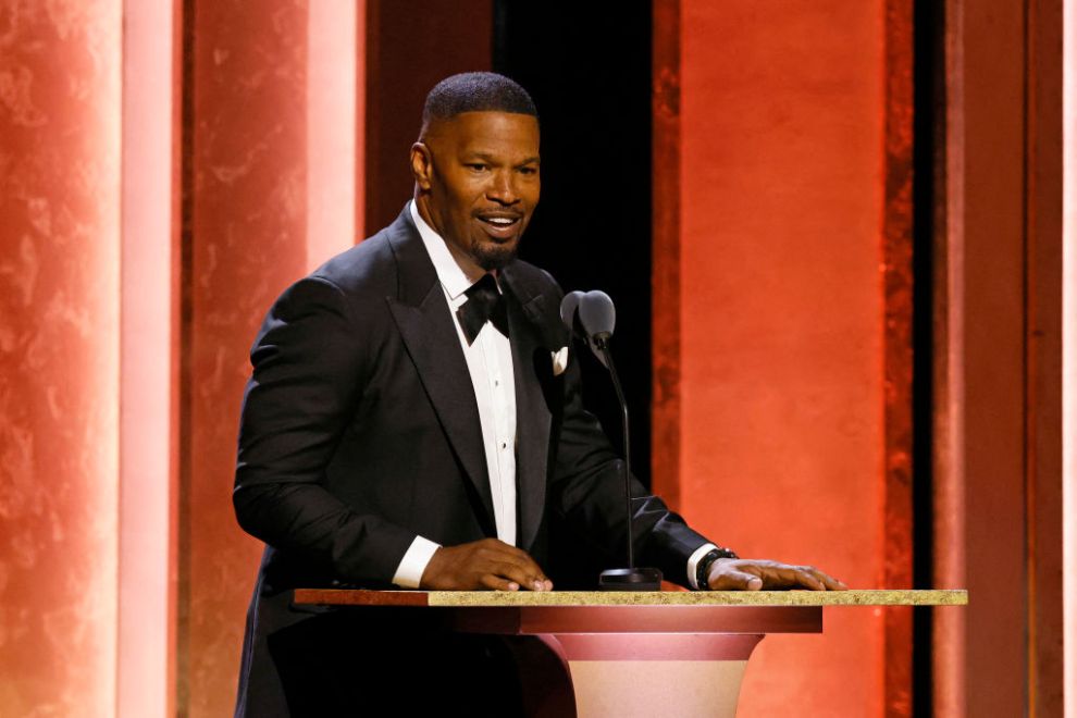 US actor Jamie Foxx speaks during the Academy of Motion Picture Arts and Sciences' 15th Annual Governors Awards at the Ray Dolby Ballroom in Los Angeles on November 17, 2024.
