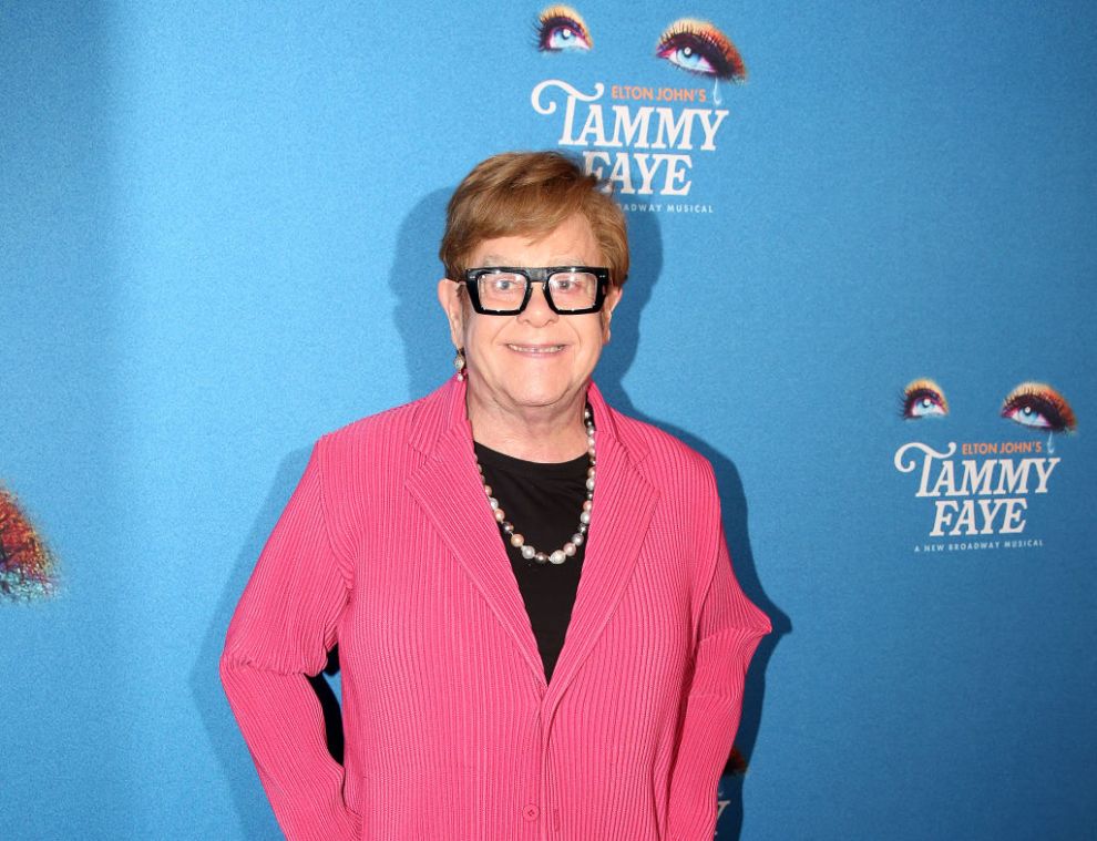 NEW YORK, NEW YORK - NOVEMBER 14: Elton John attends the opening night of the new Elton John musical "Tammy Faye" on Broadway at The Palace Theatre on November 14, 2024 in New York City.