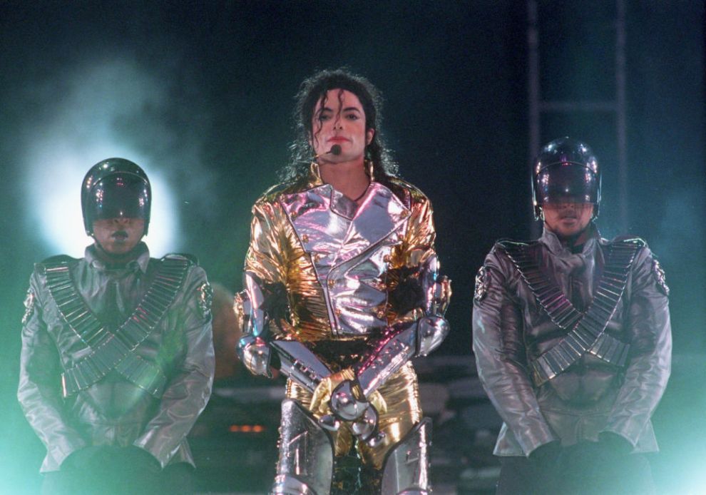 SHEFFIELD - JULY 10: Singer Michael Jackson performs on stage during the 'HiStory' tour on July 10, 1997 in Sheffield, England.