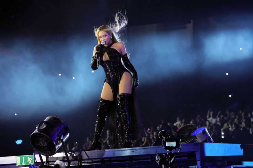KANSAS CITY, MISSOURI - OCTOBER 01: (Editorial Use Only) (Exclusive Coverage) Beyoncé performs onstage during the "RENAISSANCE WORLD TOUR" at GEHA Field at Arrowhead Stadium on October 01, 2023 in Kansas City, Missouri