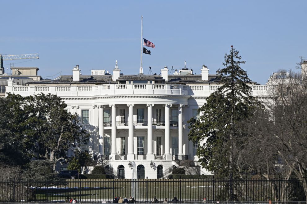 WASHINGTON DC, UNITED STATES - JANUARY 22: The White House is seen in Washington D.C., United States on January 22, 2025.