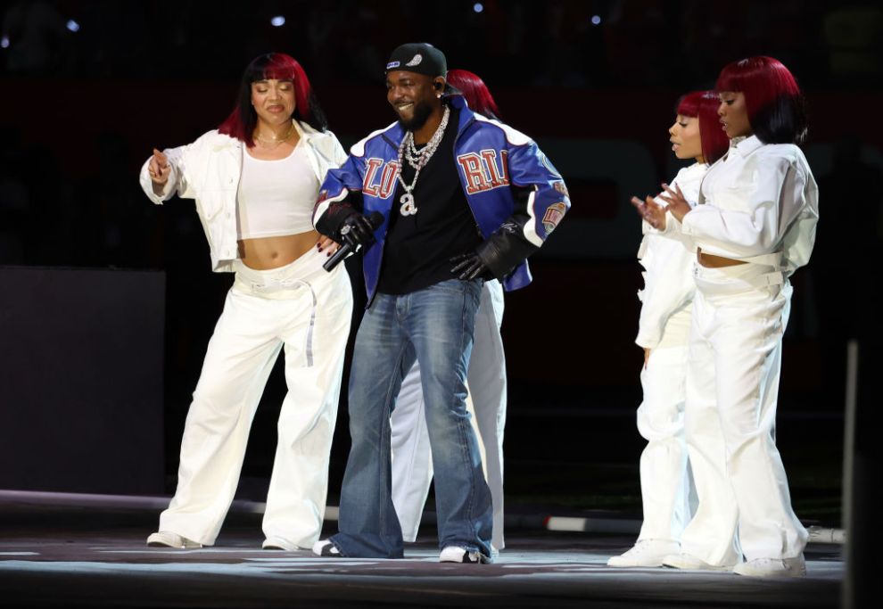 Kendrick Lamar performs during the Apple Music Super Bowl LIX Halftime Show at Caesars Superdome on February 09, 2025 in New Orleans, Louisiana.