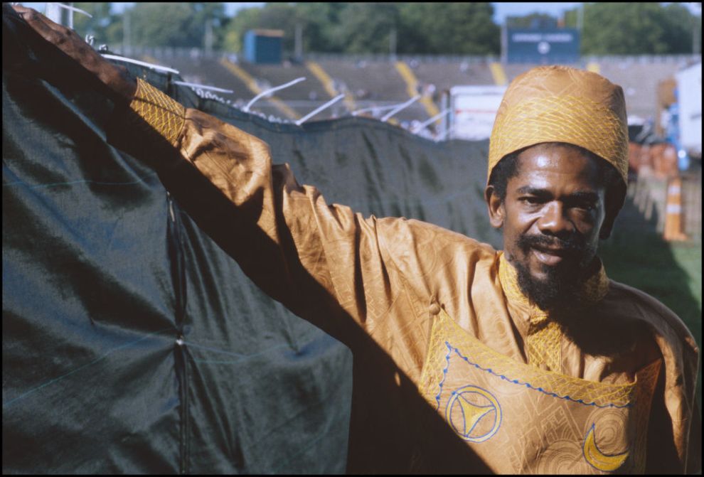 Cocoa Tea backstage at Reggae Festival, Randall's Island, New York, July 1997.
