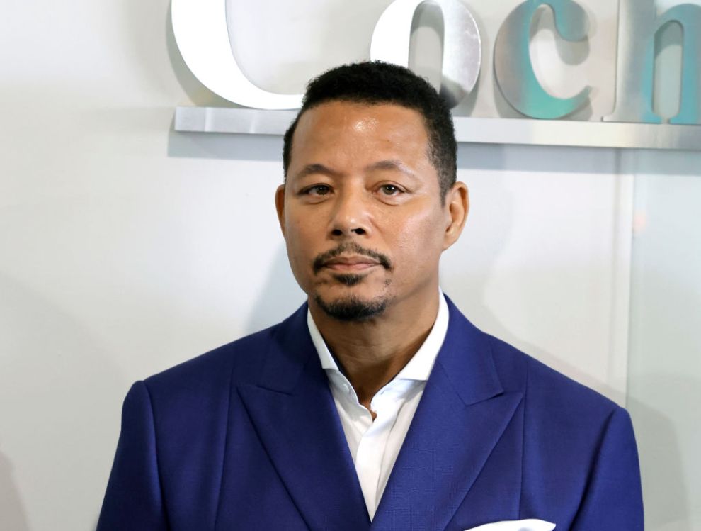 LOS ANGELES, CALIFORNIA - DECEMBER 08: Terrence Howard announces lawsuit against CAA over "Empire" salary at The Cochran Firm on December 08, 2023 in Los Angeles, California.
