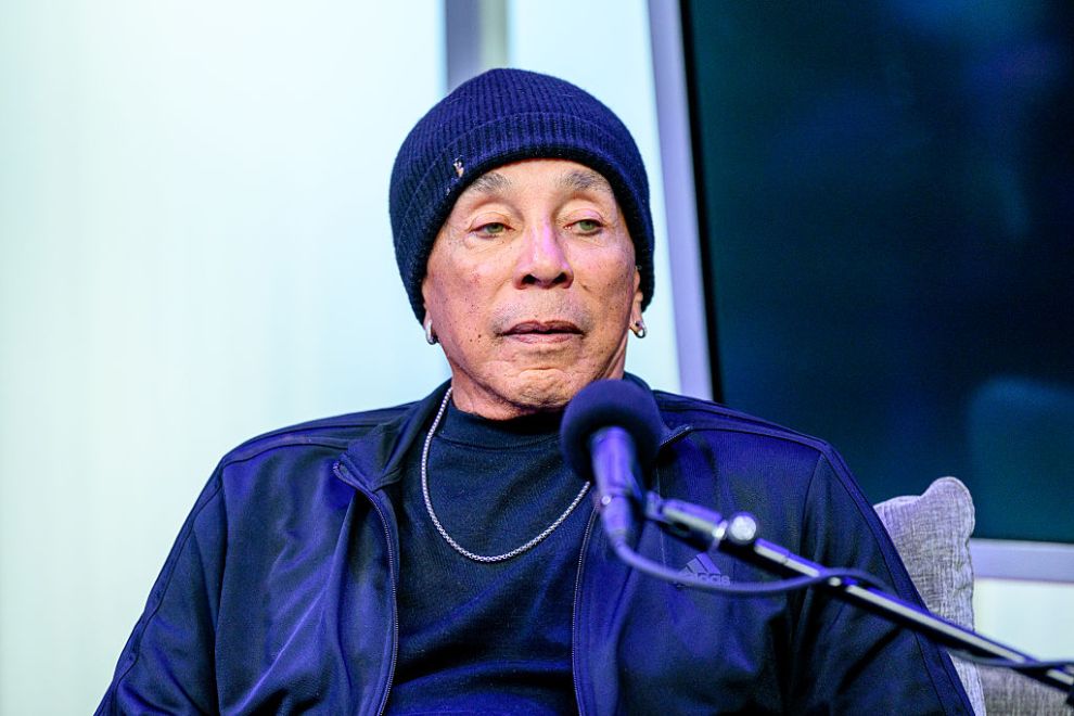 Smokey Robinson with Moderator Stevie Van Zandt discuss the new album "What the World Needs Now" at SiriusXM Studios on April 23, 2025 in New York City.