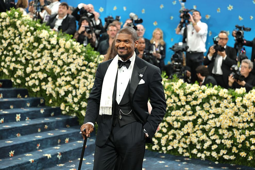 NEW YORK, NEW YORK - MAY 05: Usher attends the 2025 Met Gala Celebrating "Superfine: Tailoring Black Style" at Metropolitan Museum of Art on May 05, 2025 in New York City.