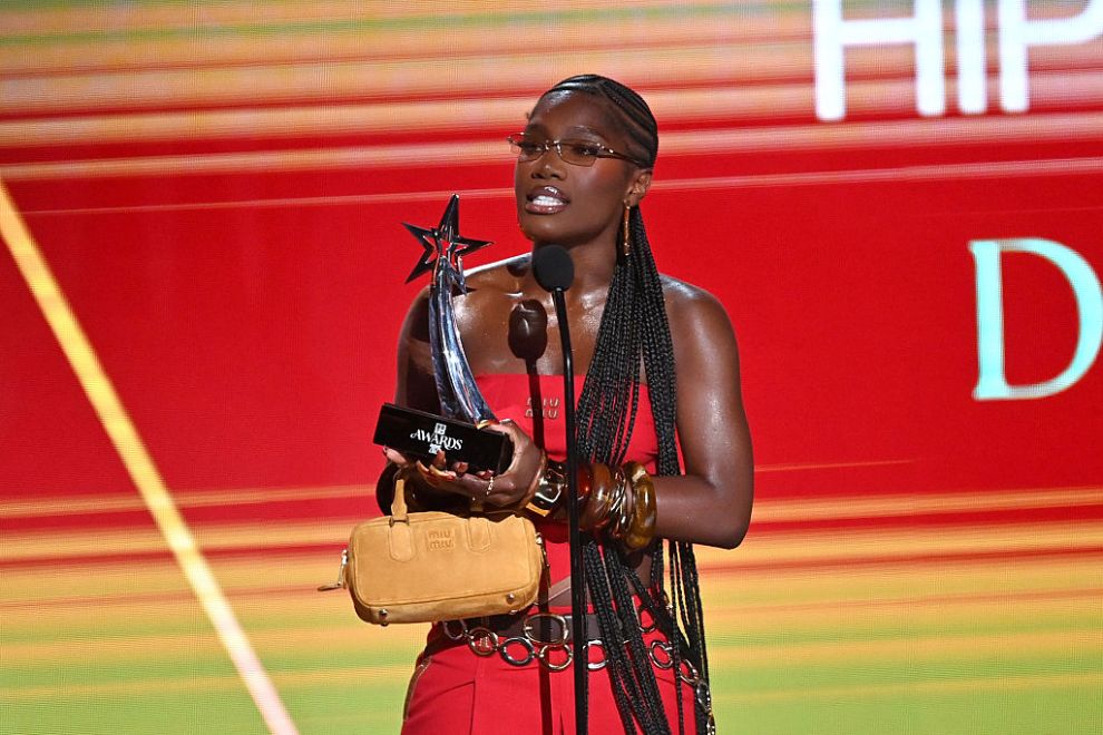 Doechii accepts the Best Female Hip-hop Artist award onstage during the 2025 BET Awards at Peacock Theater on June 09, 2025 in Los Angeles, California.