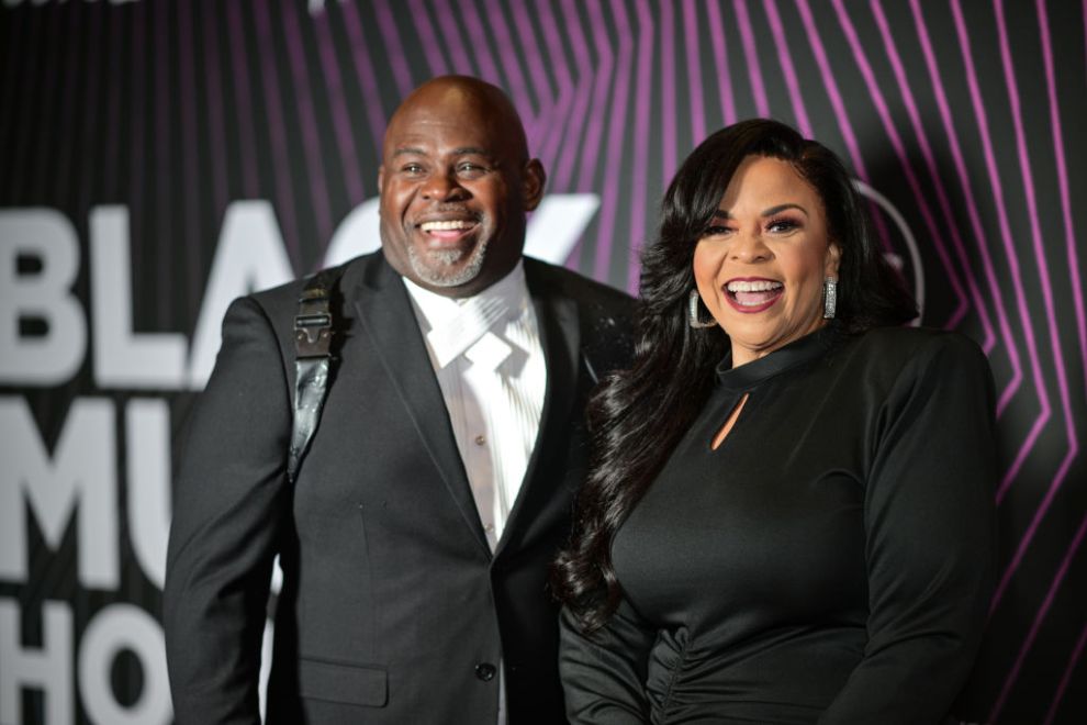 ATLANTA, GEORGIA - MAY 18: David Mann and Tamela Mann attend 2024 Black Music Honors at Cobb Energy Performing Arts Centre on May 18, 2024 in Atlanta, Georgia.
