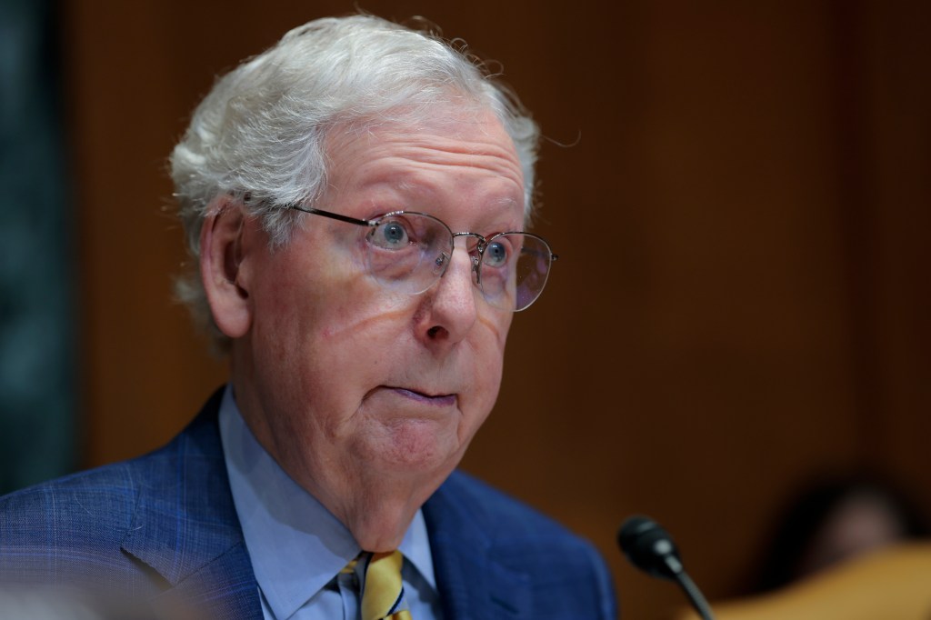 Sen. Mitch McConnell Takes A Tumble While Being Asked About ICE